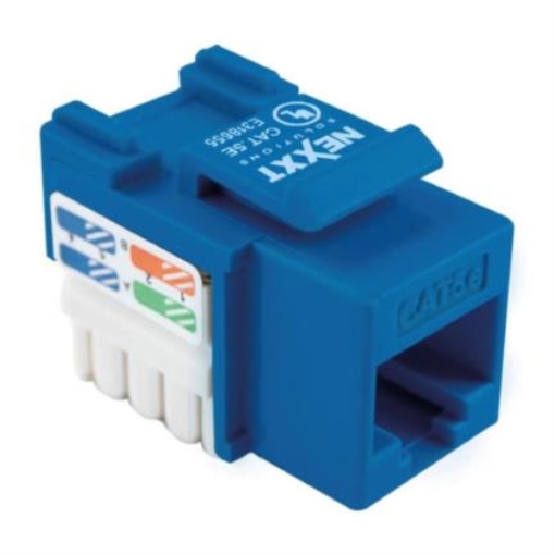 Imagen de Módulo de Red Sin Blindaje Nexxt Solutions Keystone Jack Cat5e Tipo 110 Azul
