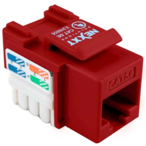 Imagen de Módulo de Red Sin Blindaje Nexxt Solutions Keystone Jack Cat5e Tipo 110 Rojo