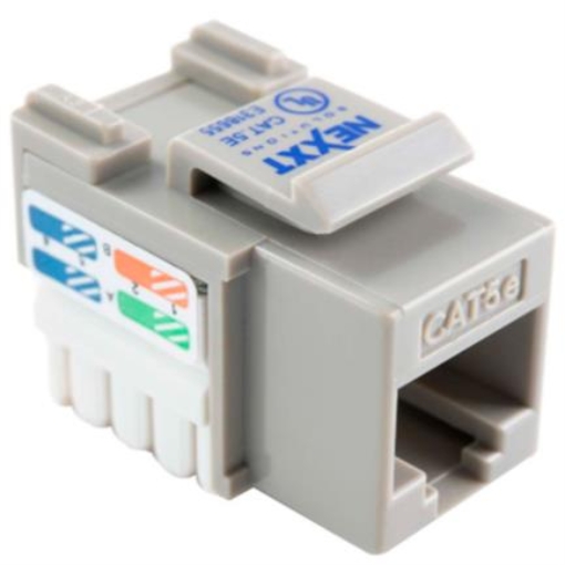 Imagen de Módulo de Red Sin Blindaje Nexxt Solutions Keystone Jack Cat5e Tipo 110 Gris