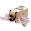 Imagen de Módulo de Red Blindado Nexxt Solutions Keystone Jack Cat6A S/FTP Tipo 110 Plateado