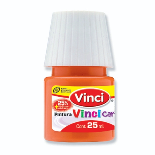 Imagen de Pintura cartel vinci 25 ml rojo naranja - 53 caja c/10 piezas