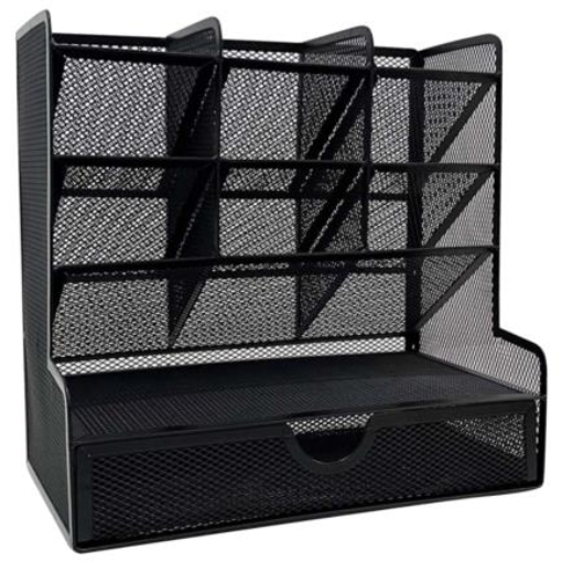 Imagen de Organizador Nextep Malla Metalica para Escritorio Multi Secciones con Cajon