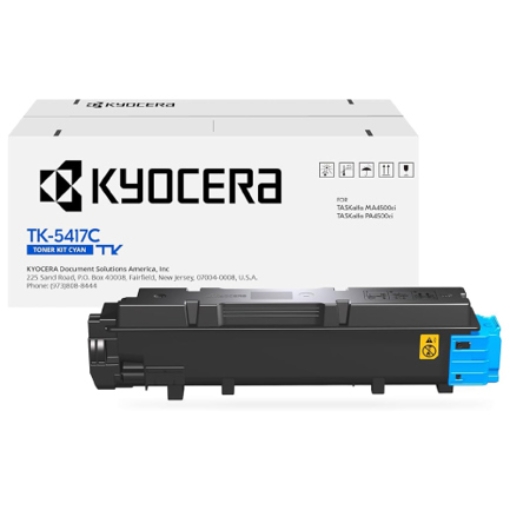 Imagen de Toner kyocera TK-5417c  Cyan Rendimiento aprox. 13mi imp TaskAlfa PA4500ci/MA4500ci