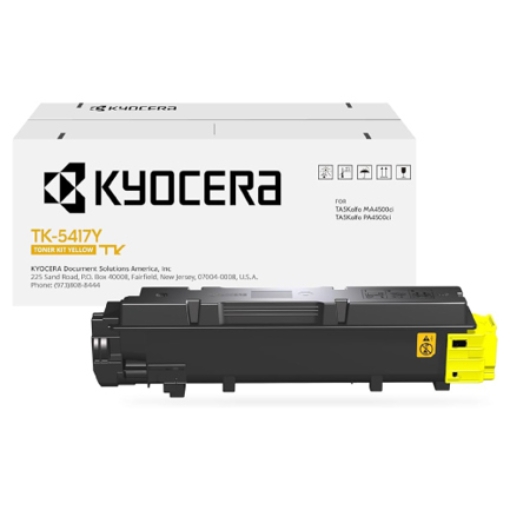 Imagen de Toner kyocera TK-5417y Amarillo Rendimiento aprox. 13mi imp TaskAlfa PA4500ci/MA4500ci