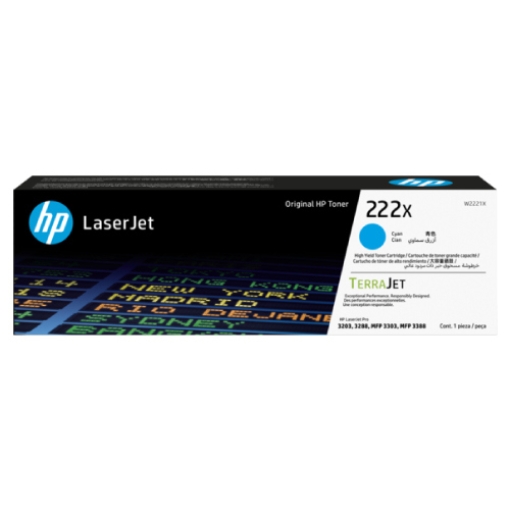 Imagen de Toner HP LaserJet 222X Cian