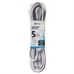Imagen de Extension electrica Nextep para Casa/Oficina 16 AWG 5m Clavija Plana Blanca