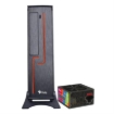 Imagen de Gabinete Oficina Keelan Slim ITX Stylos 2xUSB 1.0 1xUSB 3.0 puerto 3.5mm línea roja con fuente de poder 550W
