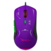 Imagen de Mouse Gamer XZ-401 RGB 7 200 Dpi 6 botones Conexion USB 1.5m Morado-Verde