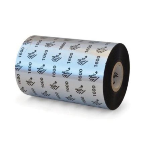 Imagen de Cinta de Cera Zebra 110mm x 300m (433 Pulgadas x 984 Pies) 1600 Economico Nucleo de 25mm (1 Pulgada) 24/Caja