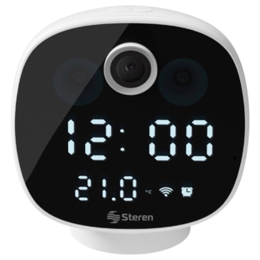 Imagen de Cámara Steren con Reloj Digital 2MP/VGA FHD 1080p/VGA15 FPS 90° WiFi