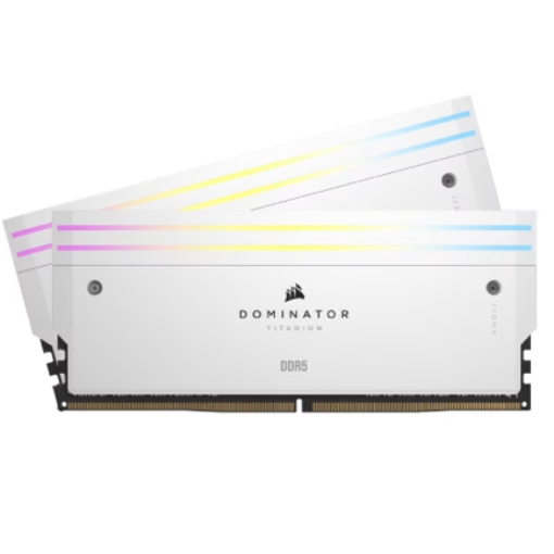 Imagen de Memoria RAM Corsair Dominator Titanium RGB 32GB (2x16GB) 7000Mhz DDR5 UDIMM XMP Color Blanco CL34