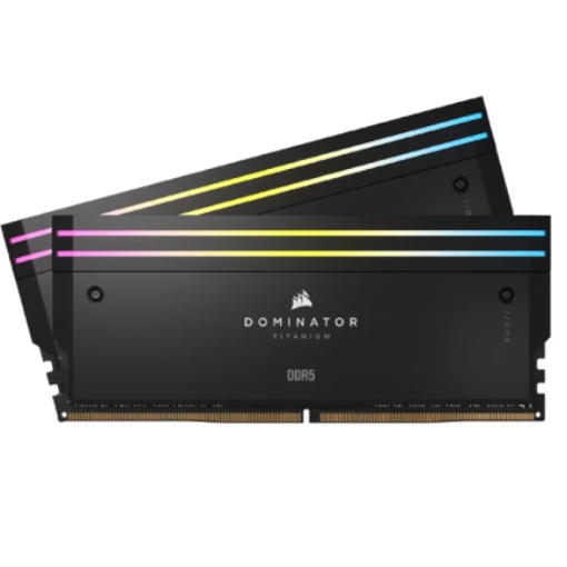 Imagen de Memoria RAM Corsair Dominator Titanium RGB 32GB (2x16GB) 7000Mhz DDR5 UDIMM XMP Color Negro CL34