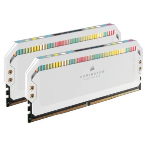 Imagen de Memoria RAM Corsair Dominator Platinum RGB 32GB (2x16GB) 5200Mhz DDR5 UDIMM XMP Color Blanco CL40