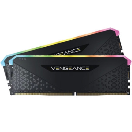 Imagen de Memoria RAM Corsair Vengeance RGB RS 16GB (2x8GB) DDR4 3200Mhz UDIMM XMP Color Negro CL16