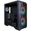 Imagen de Gabinete Gamer Cooler Master MasterBox HAF 500 Media Torre ITX mATX ATX 4xFan RGB Cristal Templado Negro