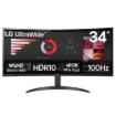Imagen de Monitor LG 34" Curvo UltraWide QHD VA 3440x1440 100Hz HDMI DP 1 year de garantia