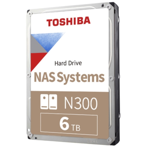 Imagen de Disco Duro Interno Toshiba N300  de Rendimiento  6TB 7200RPM y 256MB Cache.