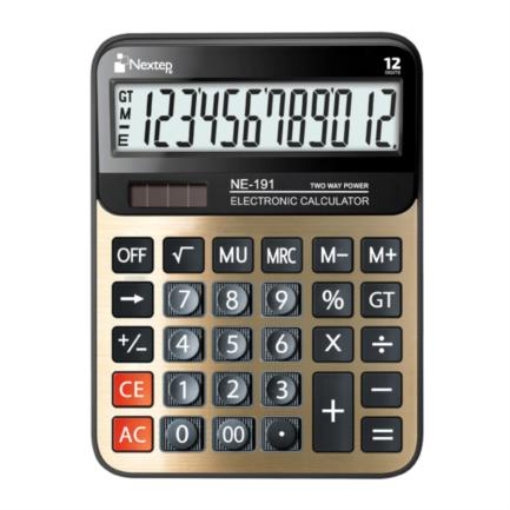 Imagen de Calculadora Nextep 12 Digitos Gran Escritorio Solar/Bateria