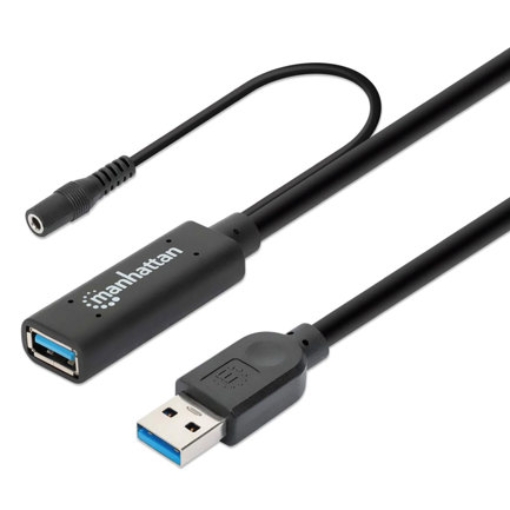 Imagen de Cable de Extensión Manhattan USB 3.0 Tipo A Macho a Hembra 15m 5Gbps Negro