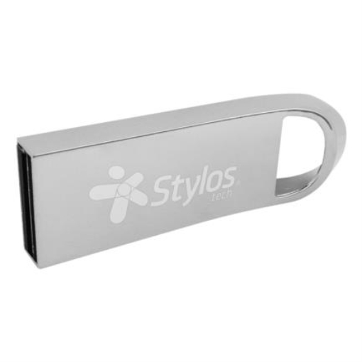 Imagen de Memoria USB Stylos STMUS516B 16GB USBA 2.0 Lectura 80MBs Escritura 50MBs Plata