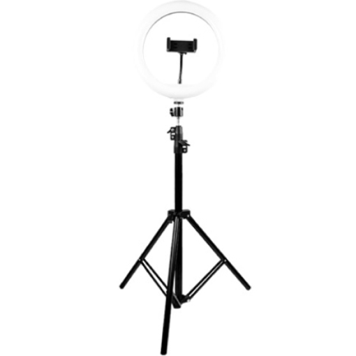 Imagen de ARO DE LUZ PERFECT CHOICE DE 10 PARA STREAMING CON BASE EXPANDIBLE Y TRIPIE