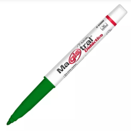 Imagen de Marcador Magistral Didactico Punto Fino Verde C/12 Pzas