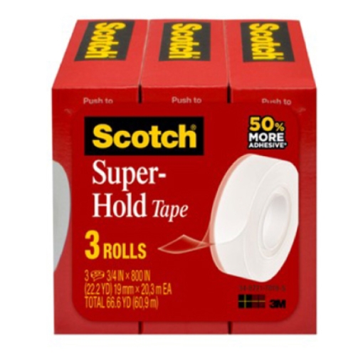 Imagen de Cinta Scotch 3M Super Adhesiva 0.19 X 25.4 mts C/3 piezas