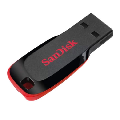 Imagen de Memoria USB SanDisk Cruzer Blade CZ50 128GB USB-A 2.0 Lectura 150MBs Negro Rojo