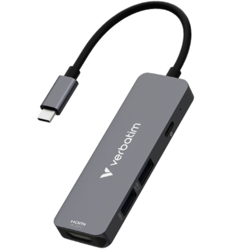 Imagen de Hub Verbatim Multipuertos USB-C - 4 puertos 100W