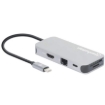 Imagen de Docking Manhattan USB-C  8 ptos HDMI USB-C PD/2xUSBv3.2/USBv2.0 RED SD/Micro SDD