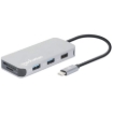 Imagen de Docking Manhattan USB-C  8 ptos HDMI USB-C PD/2xUSBv3.2/USBv2.0 RED SD/Micro SDD