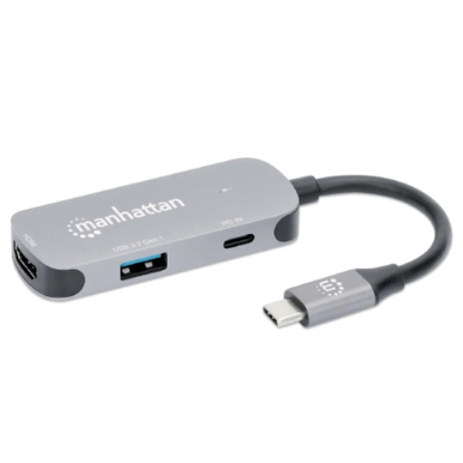 Imagen de Docking Manhattan USB-C  3 Ptos HDMI/USB-A/USB-C PD