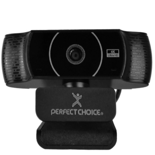 Imagen de Cámara Web Perfect Choice USB 4K reales con 8 MPX autofocus Color Negro