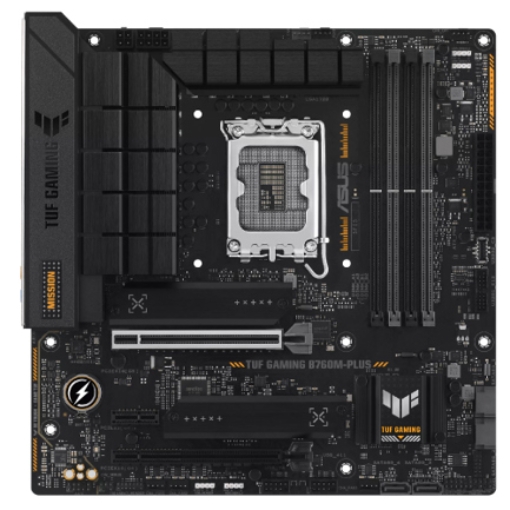 Imagen de Tarjeta Madre Asus TUF Gaming B760M-PLUS WIFI II 4xDDR5 192GB 7800Mhz PCIe 5.0 M.2 HDMI DP S 1700 13th 14th mATX Wi-Fi6E