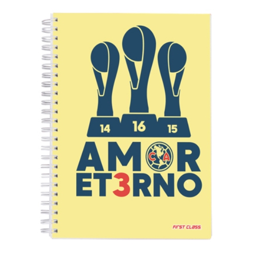Imagen de Cuaderno profesional Dietrix First Class pasta dura doble arillo  80 hojas raya Club America modelo amor eterno