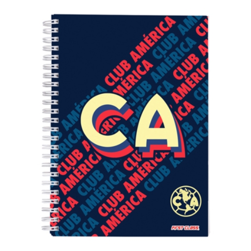 Imagen de Cuaderno profesional Dietrix First Class pasta dura doble arillo  80 hojas raya Club America modelo CA azul