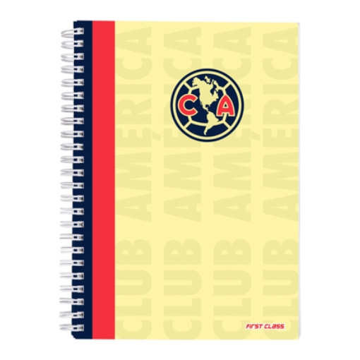 Imagen de Cuaderno profesional Dietrix First Class dura doble arillo  80 hojas raya Club América modelo Club America amarillo