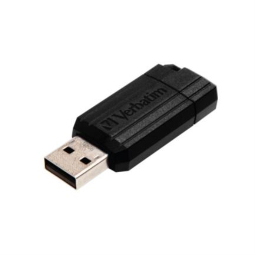 Imagen de Memoria USB Verbatim PinStripe de 128 GB Color Negro