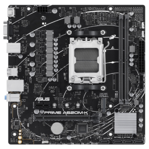 Imagen de Tarjeta Madre Asus PRIME A620M-K 2xDDR5 96GB 6400Mhz HDMI VGA PCIe 4.0 M.2 S AM5 Ryzen mATX