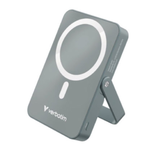 Imagen de Cargador Verbatim Charge and Go Power Bank Carga Inalámbrica 10000mAh Magnetica Color Gris
