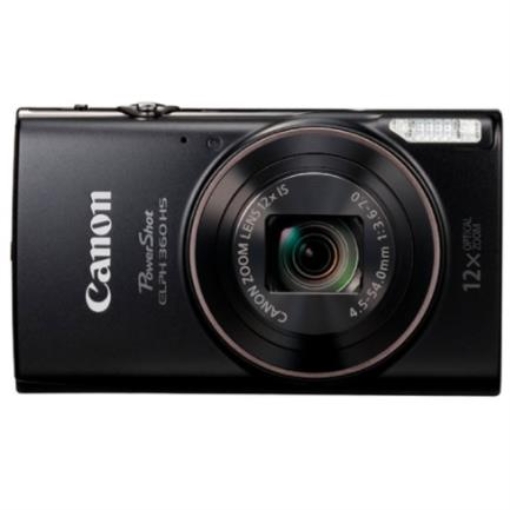 Imagen de Cámara Canon PowerShot ELPH 360 HS 20.2MP FHD 1080p Zoom 12x Color Negro