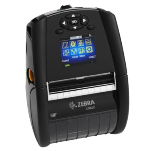 Imagen de Impresora Zebra ZQ620 Plus ancho de impresion hasta 3 pulgadas English fonts BT 4.x Linered platen 0.75 pulgadas en nuecleo Group L Belt clip
