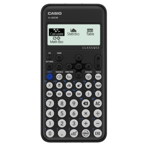 Imagen de Calculadora Cientifica Casio mas de 290 funciones FX-82CW para preparatoria y universidad negra 4 lineas codigo QR