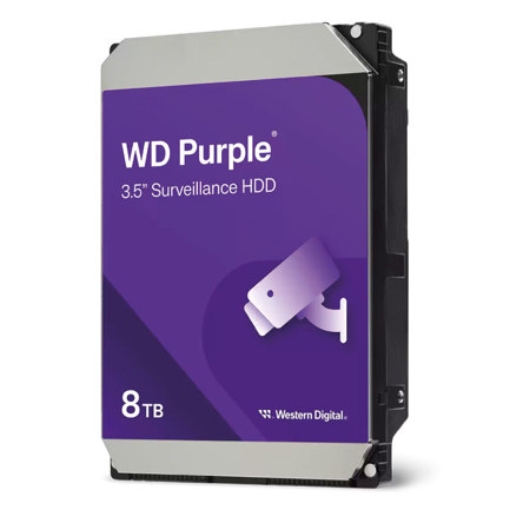 Imagen de Disco Duro Western Digital 3.5" 215MB/s WD Purple 8 TB para Videovigilancia