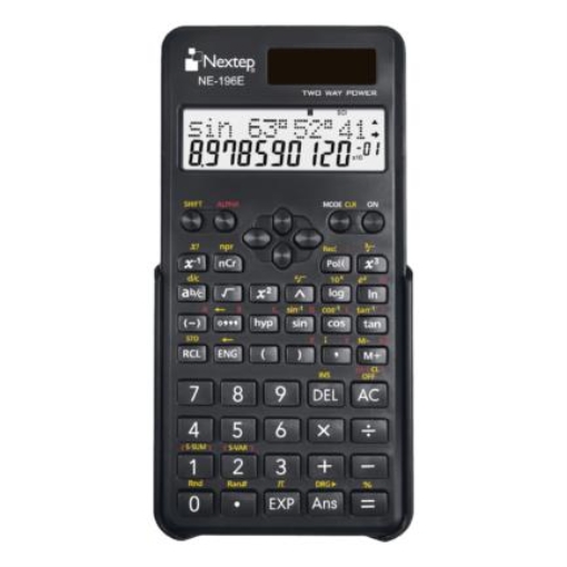 Imagen de Calculadora Nextep Cientifica 10+2 Digitos Doble Linea 240 Funciones Solar/bateria