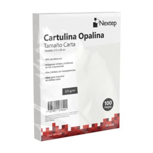 Imagen de Cartulina Opalina Nextep Blanca c/100 225 gr