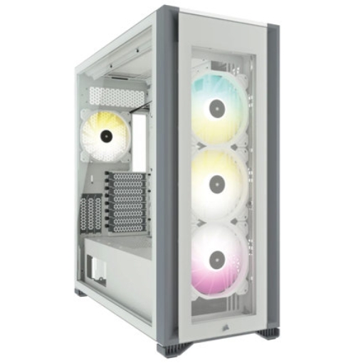 Imagen de Gabinete Corsair ICUE 7000X RGB Full Torre EATX ATX mATX ITX Cristal Templado Blanco 4xFan RGB Sin Fuente
