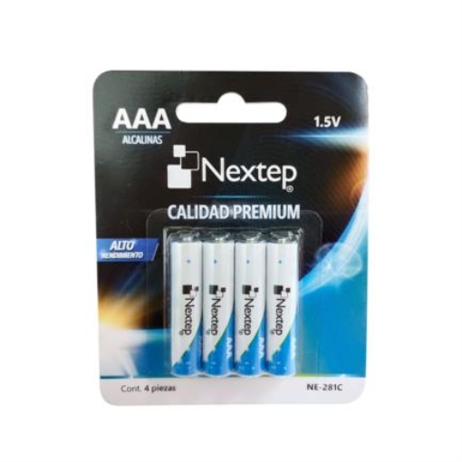 Imagen de Pilas Nextep AAA Alcalinas LR03 1.5V c/4 Piezas