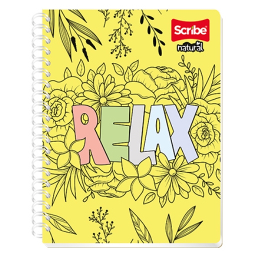 Imagen de Cuaderno Frances Scribe Natural Raya Espiral Doble 100 Hojas