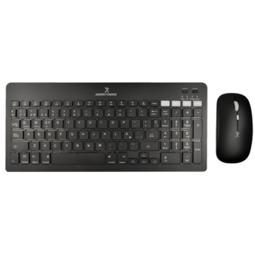 Imagen de Kit Perfect Choice Teclado+Ratón 2.4Ghz+Bluetooth Recargable USB-C/USB-A Zebrary Negro